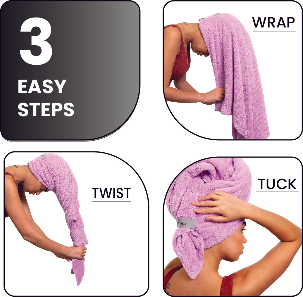 Curly Girl Large Microfiber Hair Wrap Towel for Women, Hair Drying Tow –  Curly Girl®